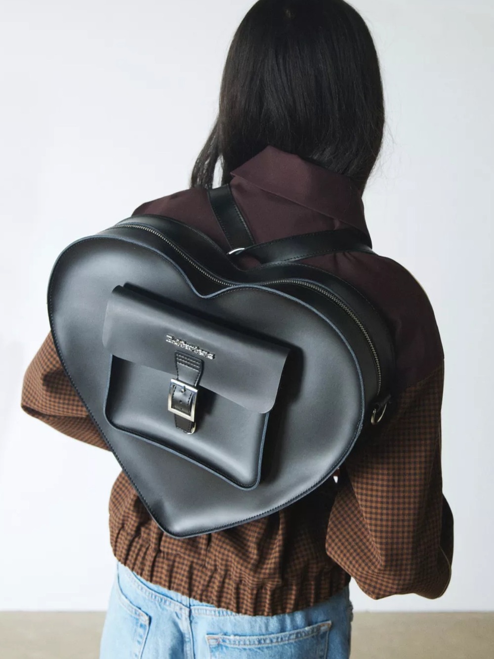 Dr. Martens Large Heart Backpack Crossbody Black